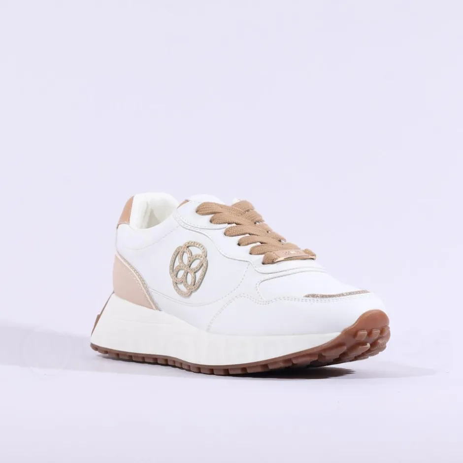 Women Tommy Bowe Ladies Kirshe Waffle Trainer - White Beige