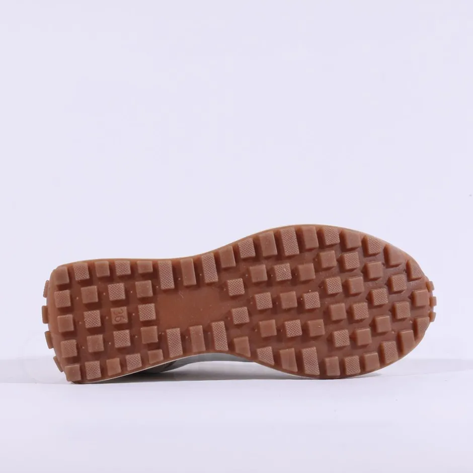 Women Tommy Bowe Ladies Kirshe Waffle Trainer - White Beige