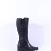 Women Pepe Menargues Knee High Wedge Boot - Black Leather