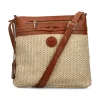 Rieker Knitted Front Zip Crossbody - Beige Tan