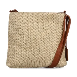 Rieker Knitted Front Zip Crossbody - Beige Tan