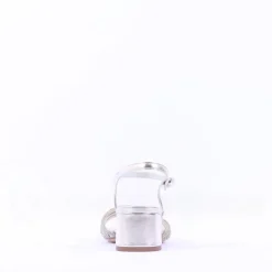 Women Tamaris Koli Strappy Low Block Heel Sand - Silver