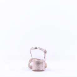 Women Tamaris Koli Strappy Low Block Heel Sand - Rose Gold