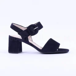 Women Gabor Kooky Block Heel Slingback Sandal - Navy Suede