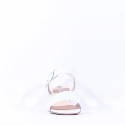Women Gabor Kooky Block Heel Slingback Sandal - White Leather