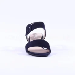 Women Gabor Kooky Block Heel Slingback Sandal - Navy Suede