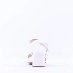 Women Gabor Kooky Block Heel Slingback Sandal - White Leather