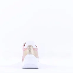 Women Wonders Kyoto Wedge Bungee Lace Trainer - Gold Combination