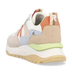 Women Rieker Laced Casual Fabric Trainer - Pastel Multi