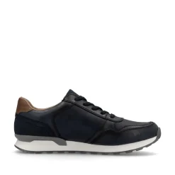 Rieker Men Laced Casual Trainer - Navy Leather
