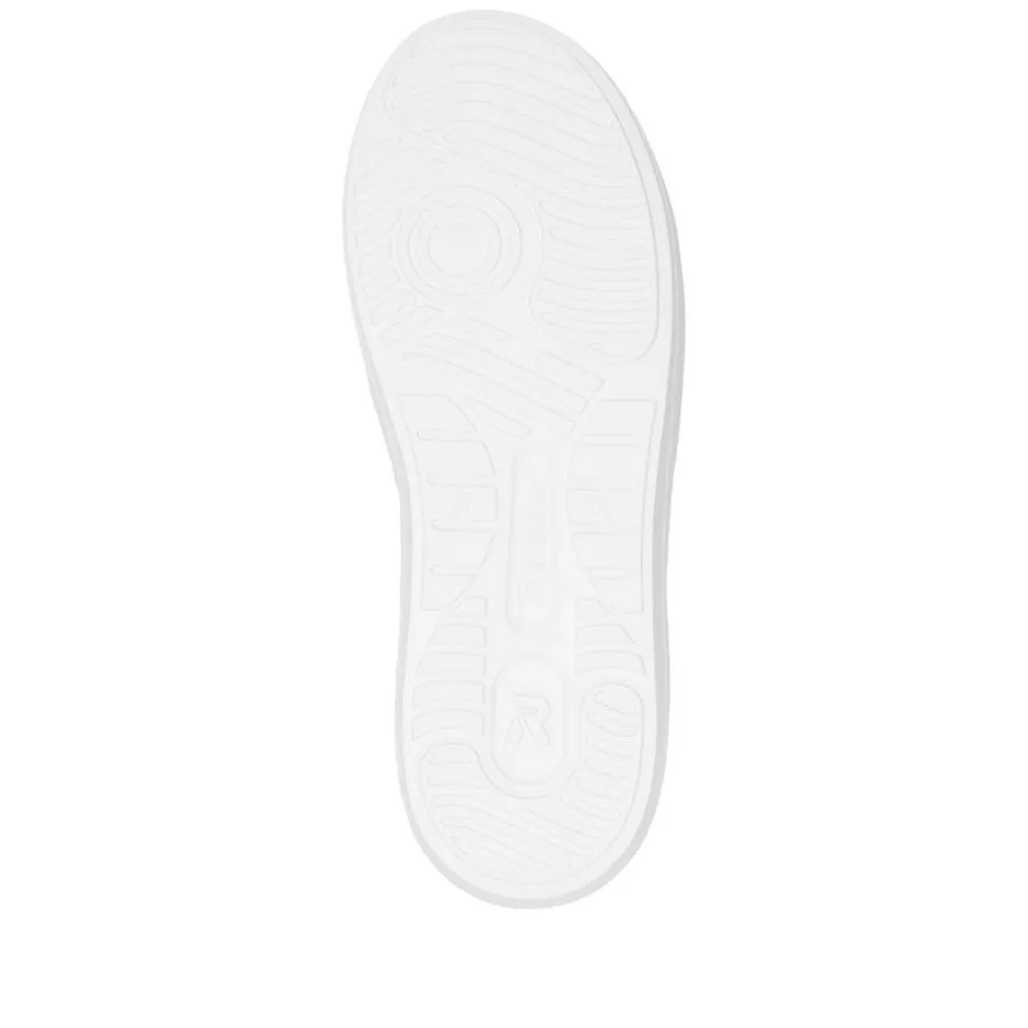 Women Rieker Laced Platform May Trainer - White Gold