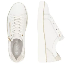 Women Remonte Laced Platform Print Trainer - White Combi