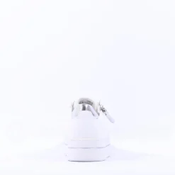 Women Jana Laced Platform Trainer Side Zip - White Silver