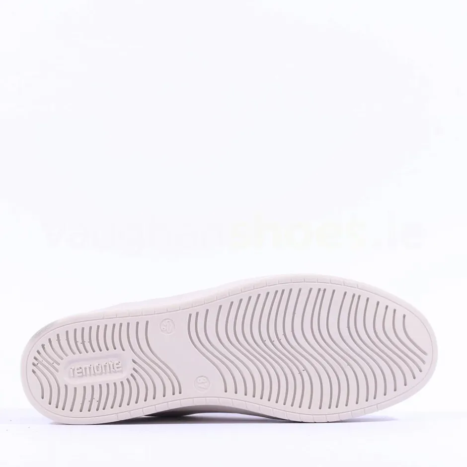 Women Remonte Laced Print Detail Trainer - Beige Black