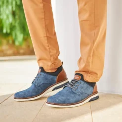 Rieker Men Laced Shoe - Blue