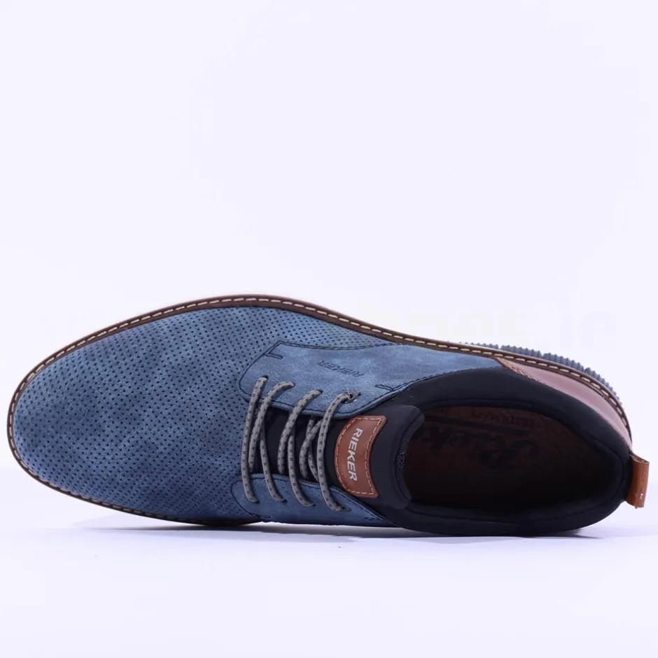 Rieker Men Laced Shoe - Blue