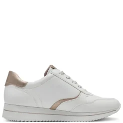 Women Jana Laced Shoe With Side Zip - White Rose Gold