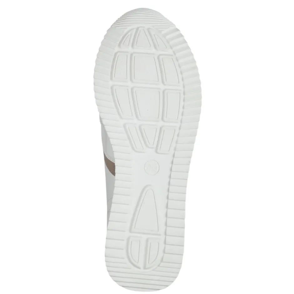 Women Jana Laced Shoe With Side Zip - White Rose Gold