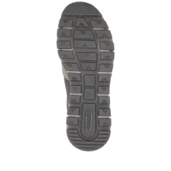 Rieker Men Laced Trainer Side Zip - Grey Combi Leather