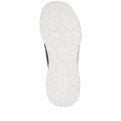 Rieker Men Laced Trainer With Side Zip - Navy Leather