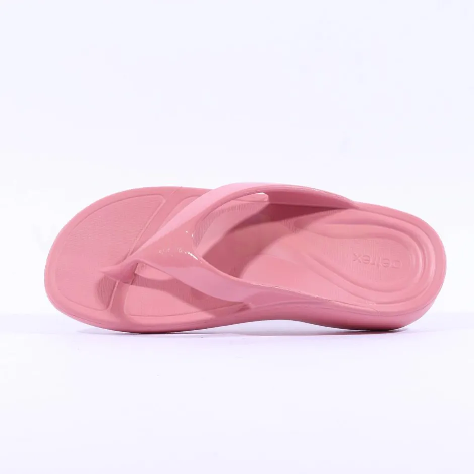 Women Aetrex Ladies Maui Orthotic Flips - Rose