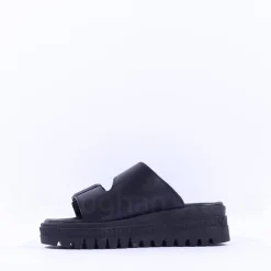 Women Tamaris Lalita Platform Buckle Mule - Black Leather