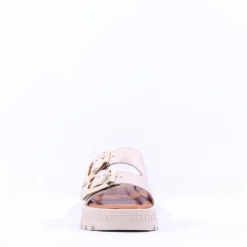 Women Tamaris Lalita Platform Buckle Mule - Light Gold