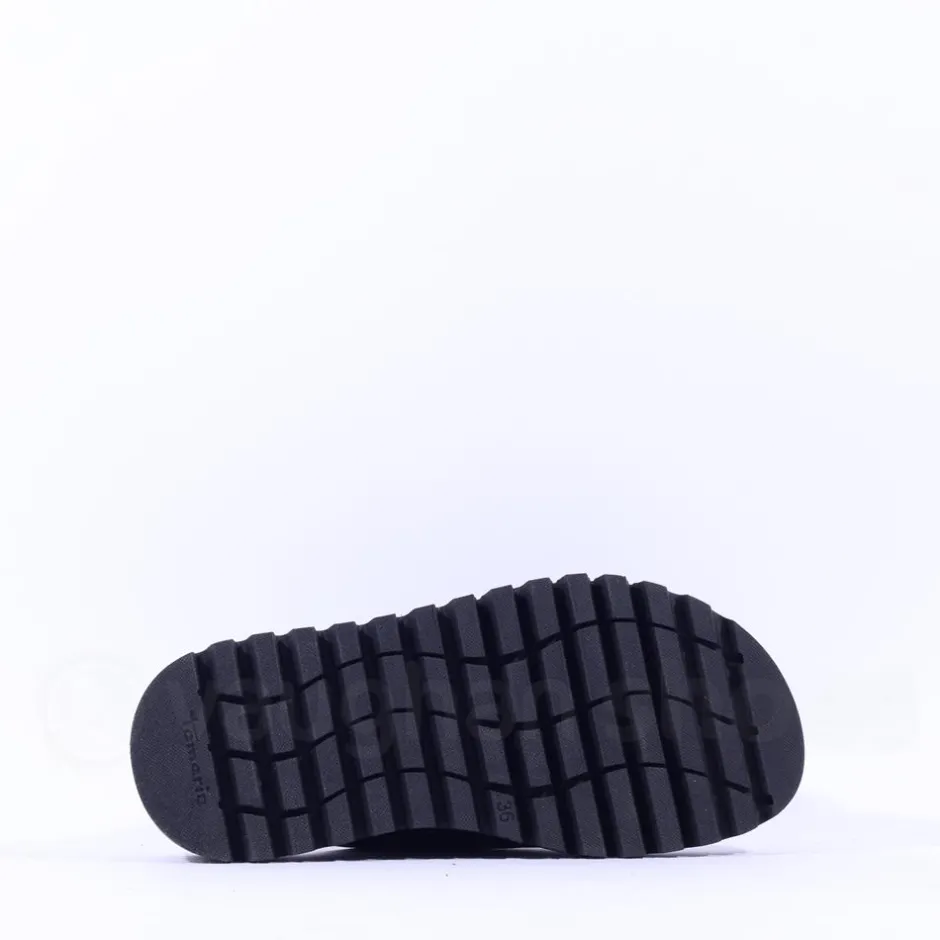 Women Tamaris Lalita Platform Buckle Mule - Black Leather