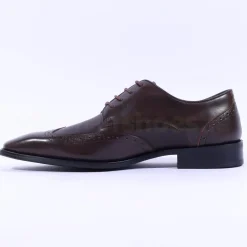 Tommy Bowe Lavington Wing Tip Shoe - Brown Leather