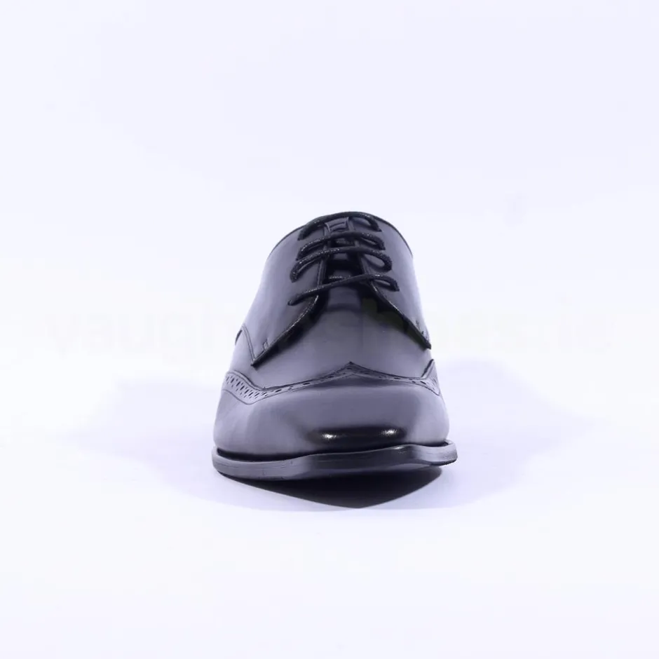 Tommy Bowe Lavington Wing Tip Shoe - Black Leather
