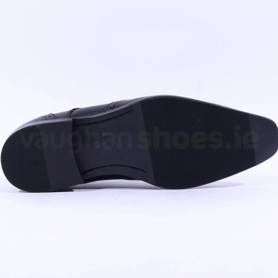 Tommy Bowe Lavington Wing Tip Shoe - Black Leather