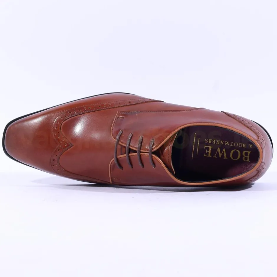 Tommy Bowe Lavington Wing Tip Shoe - Tan Leather