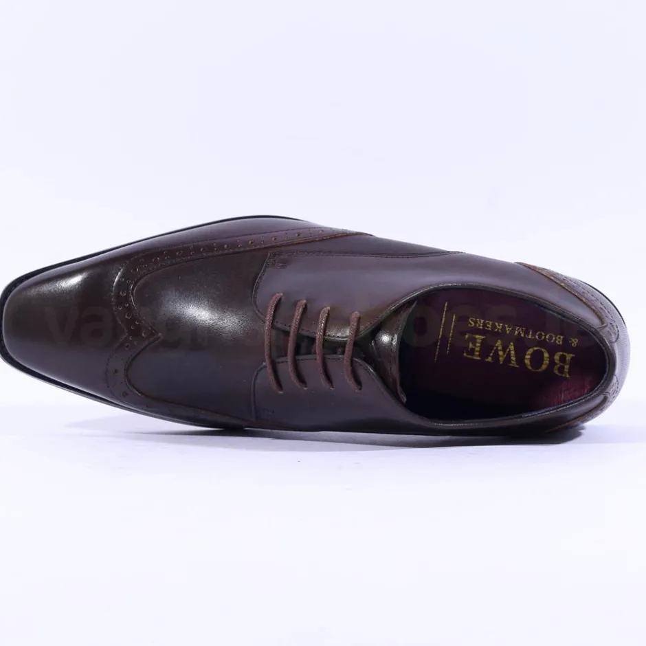 Tommy Bowe Lavington Wing Tip Shoe - Brown Leather