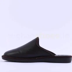 Nordikas Men Leather Mule House Slipper - Brown Leather
