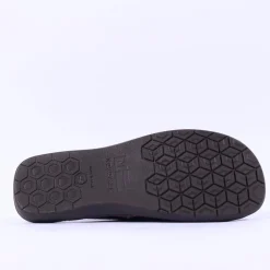 Nordikas Men Leather Mule House Slipper - Black Leather
