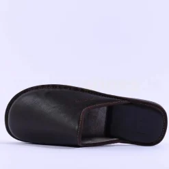 Nordikas Men Leather Mule House Slipper - Brown Leather