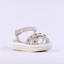 Women Marco Moreo Lecce Stud Platform Sandal - Beige Patent