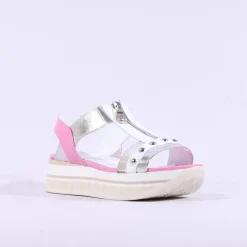 Women Marco Moreo Lecce Zip Platform Sandal - Pink White