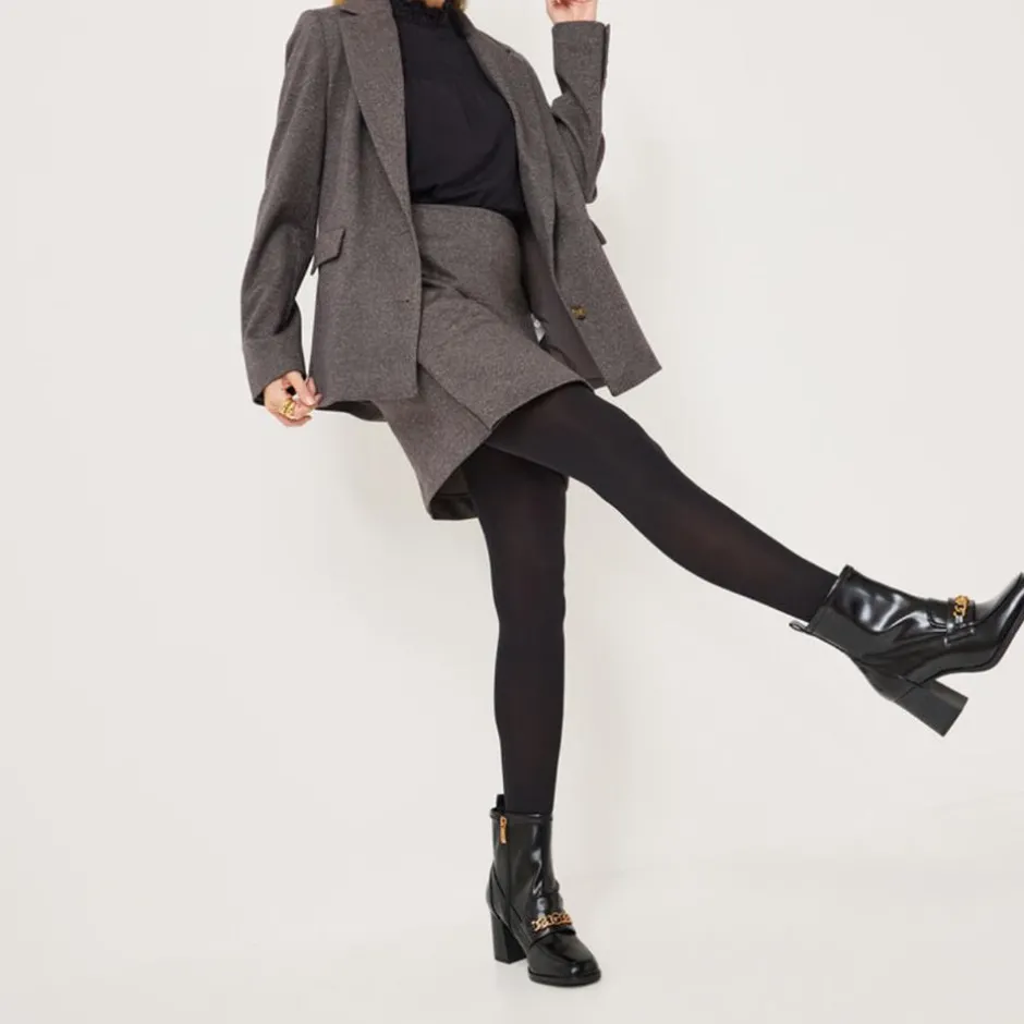 Women Tamaris Linny Link Loafer Style Boot - Black