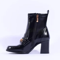 Women Tamaris Linny Link Loafer Style Boot - Black