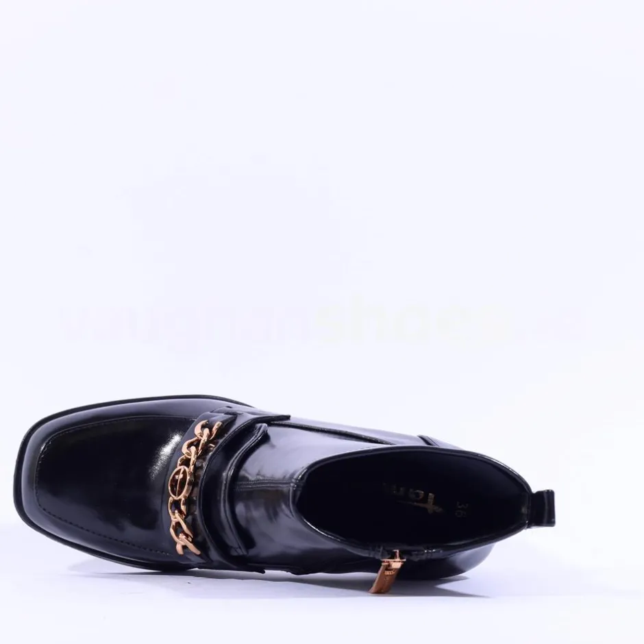 Women Tamaris Linny Link Loafer Style Boot - Black