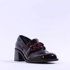 Women Marco Moreo Liverpool Block Heel Loafer - Wine Patent