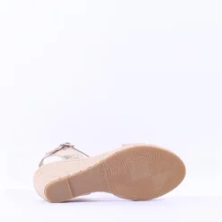 Women Tamaris Livian Espadrille Wedge Sandal - Light Gold