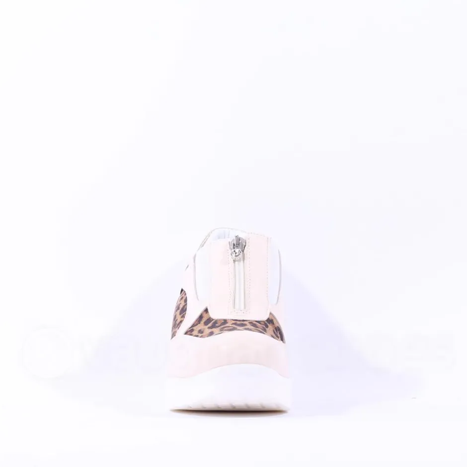 Women Marco Moreo Lola Classic Front Zip Wedge - Leopard Combi