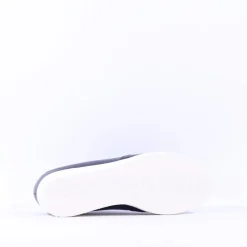 Women Marco Moreo Lola Classic Front Zip Wedge - Navy Silver