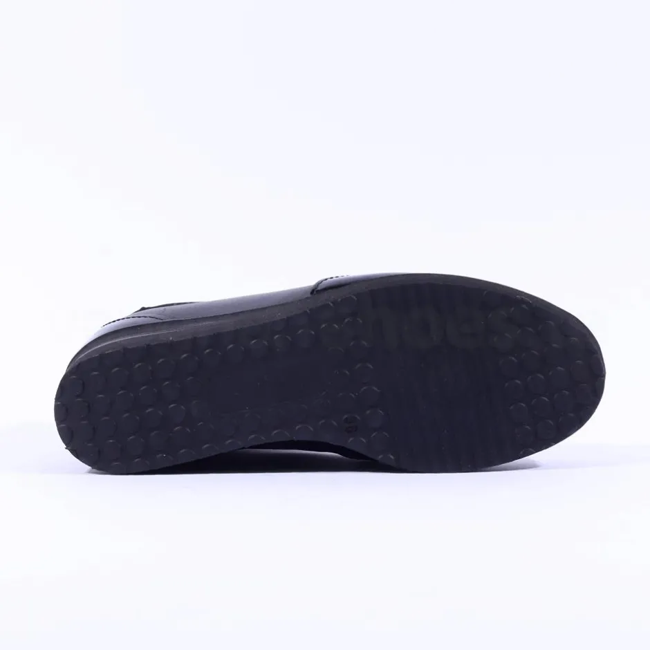 Women Marco Moreo Lola Classic Front Zip Wedge - Black Patent