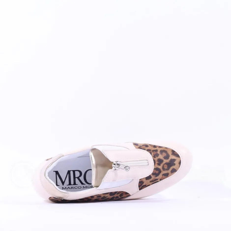 Women Marco Moreo Lola Classic Front Zip Wedge - Leopard Combi