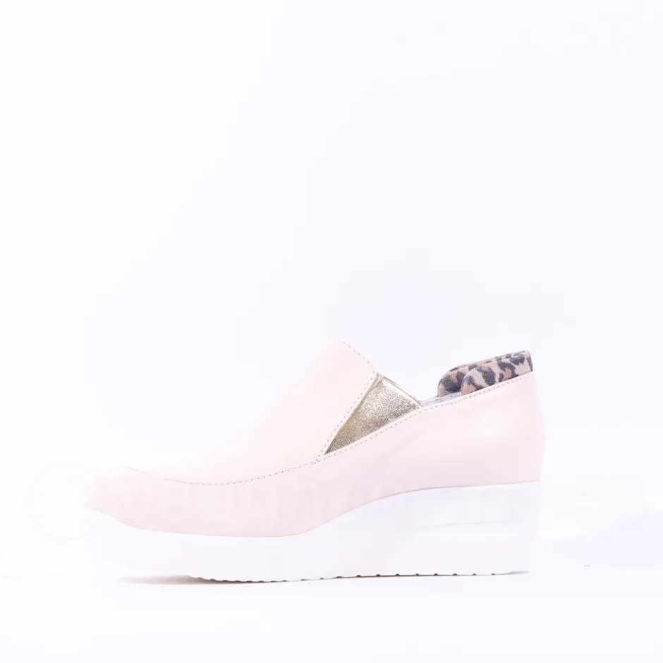 Women Marco Moreo Lola Slip On Classic Wedge - Cream Leopard