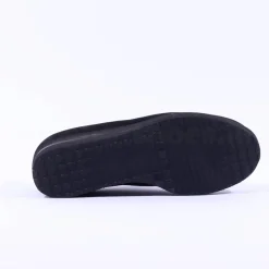 Women Marco Moreo Lola Slip On Classic Wedge - Black Suede Silver