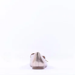 Women Tamaris Lorita Flat Double Strap Pump - Bronze Leather